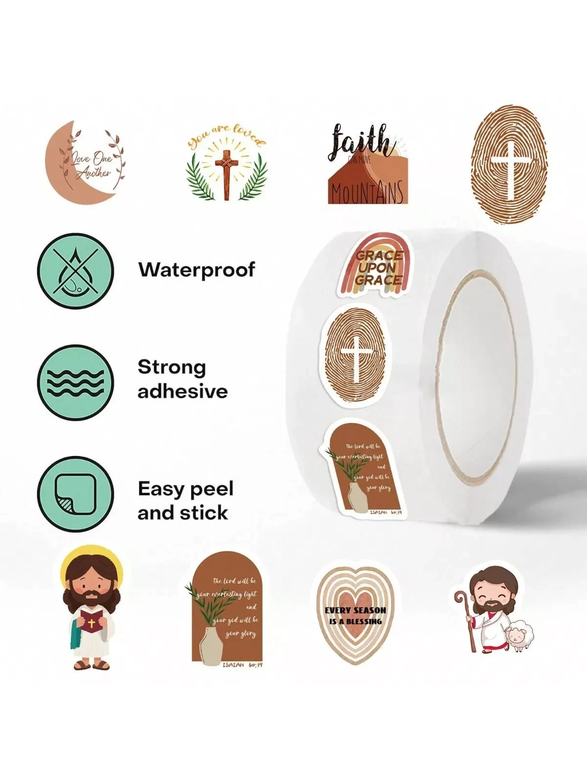 500 Bible Verse Uplifting Inspirational Stickers