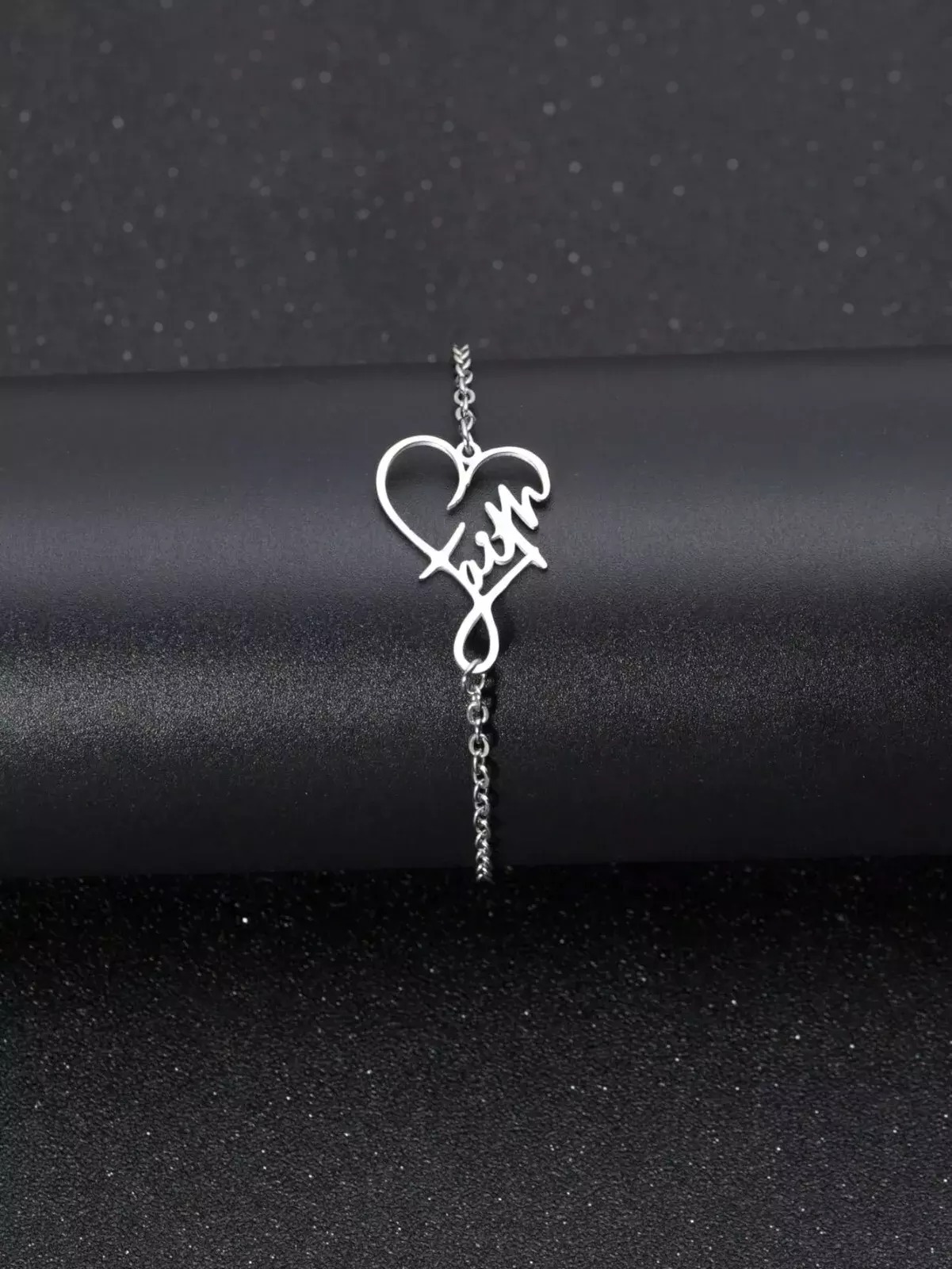 3pcs Stainless Steel Amazing Grace Faith Cross Bracelets