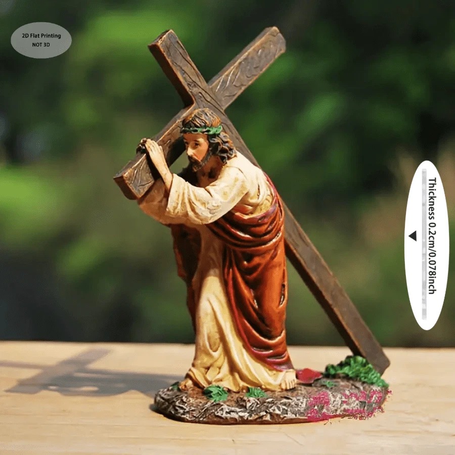 2D Acrylic Jesus Carrying Cross Home Decor