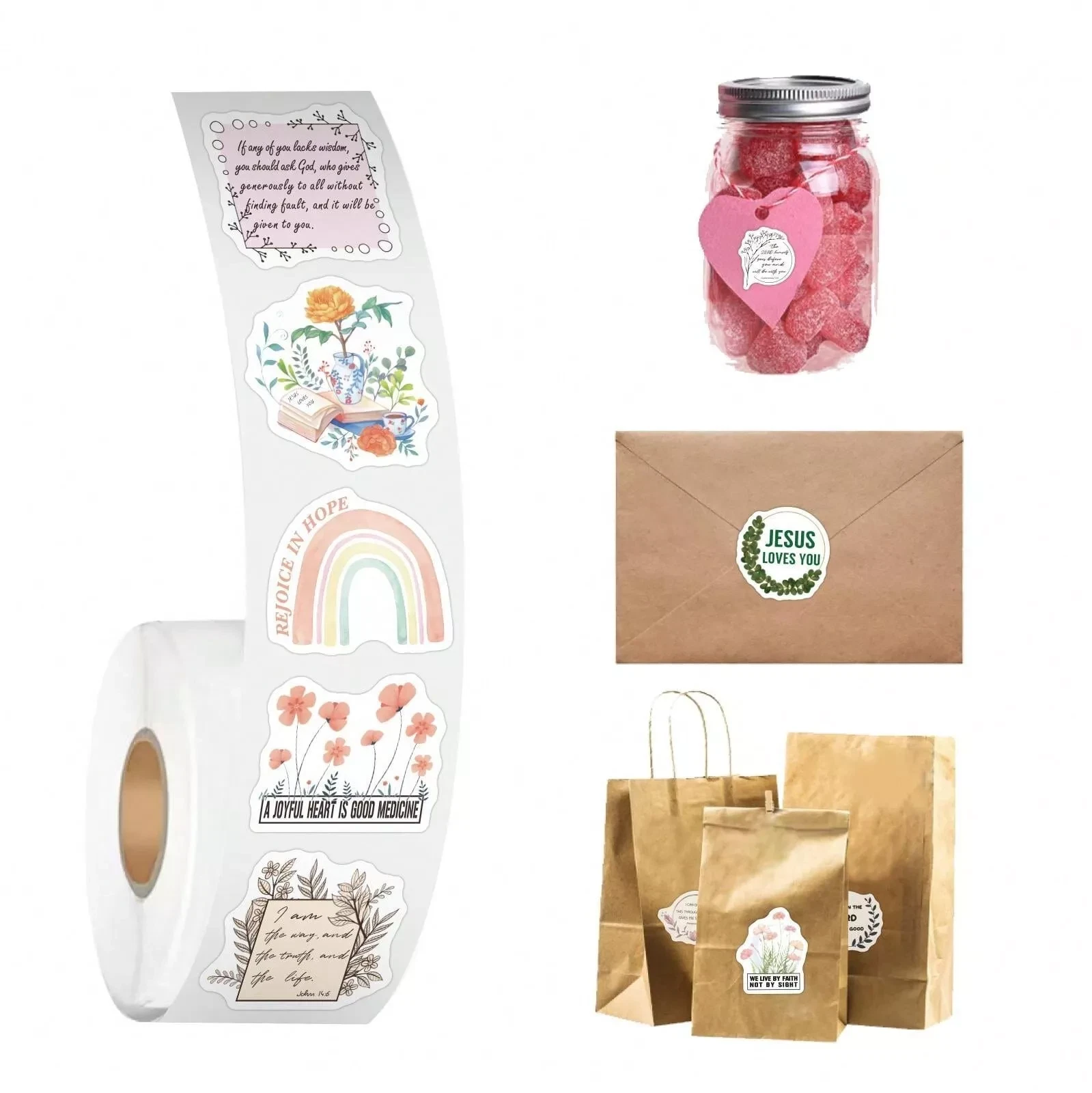 500 Bible Verse Uplifting Inspirational Stickers