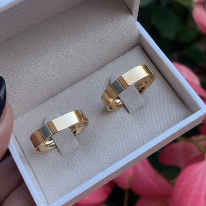 Aliança de Ouro 4,5mm | AO1803