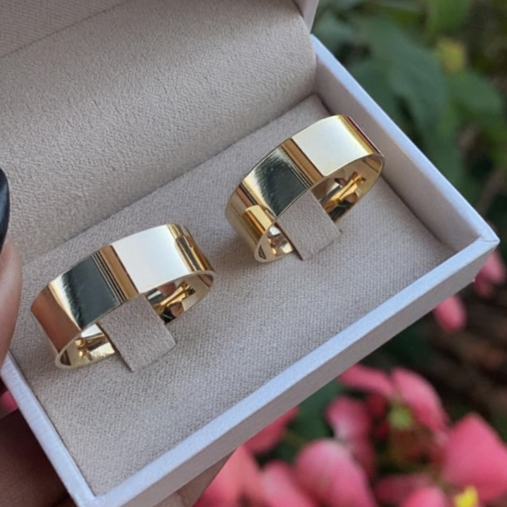 Aliança de Ouro 8mm | AO1808