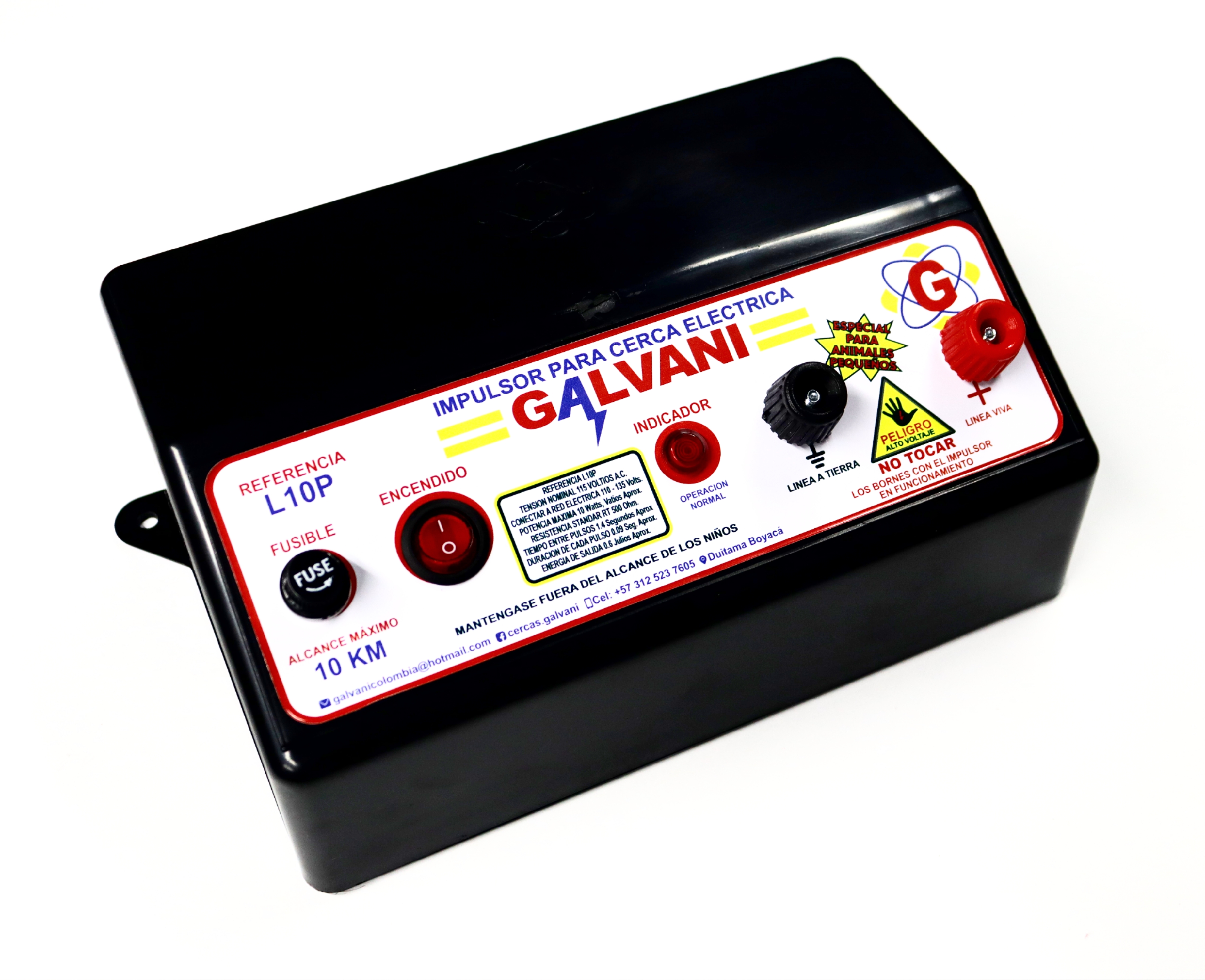 Impulsor para cerca eléctrica Galvani 10km