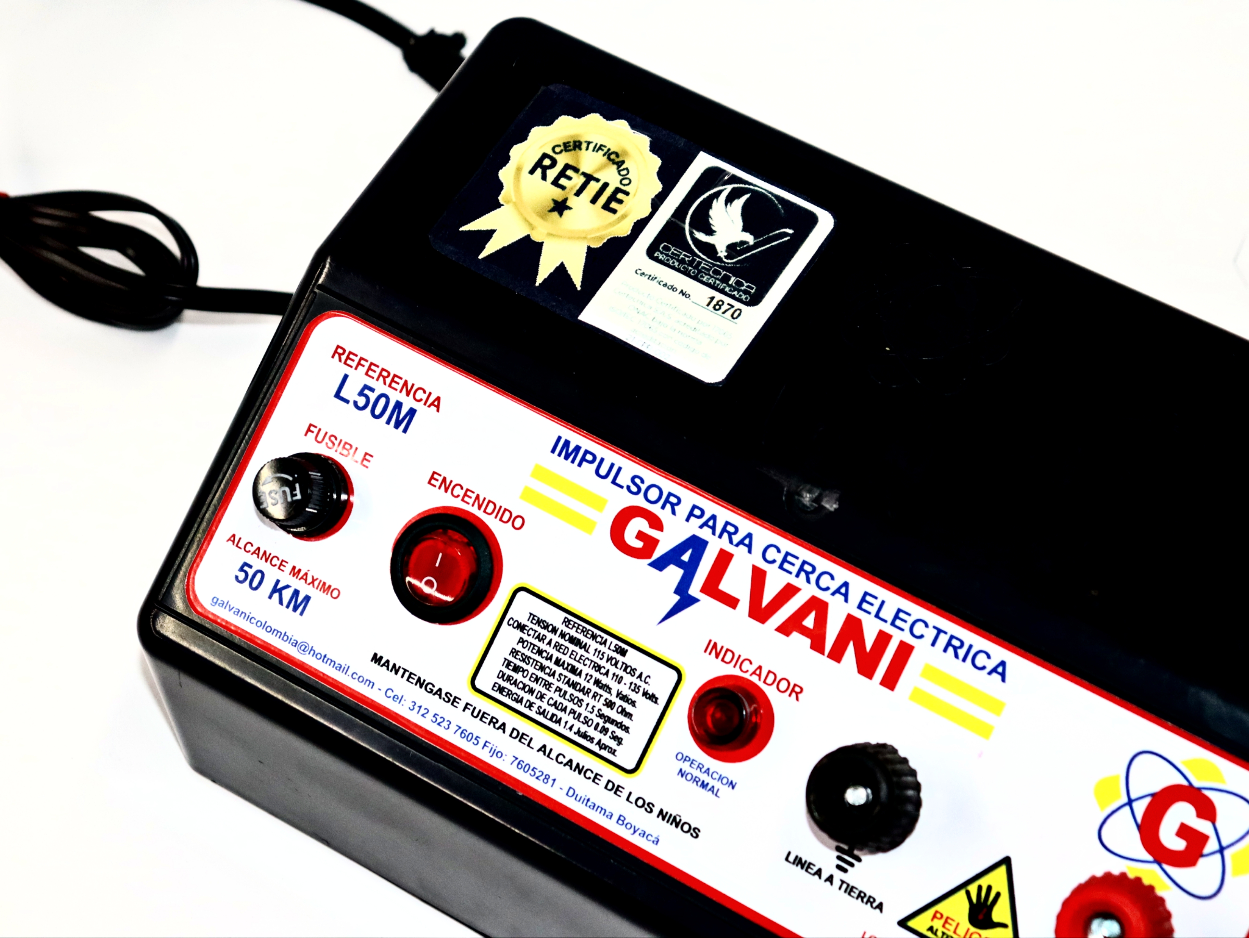 Impulsor de Cerca Eléctrica 50KM