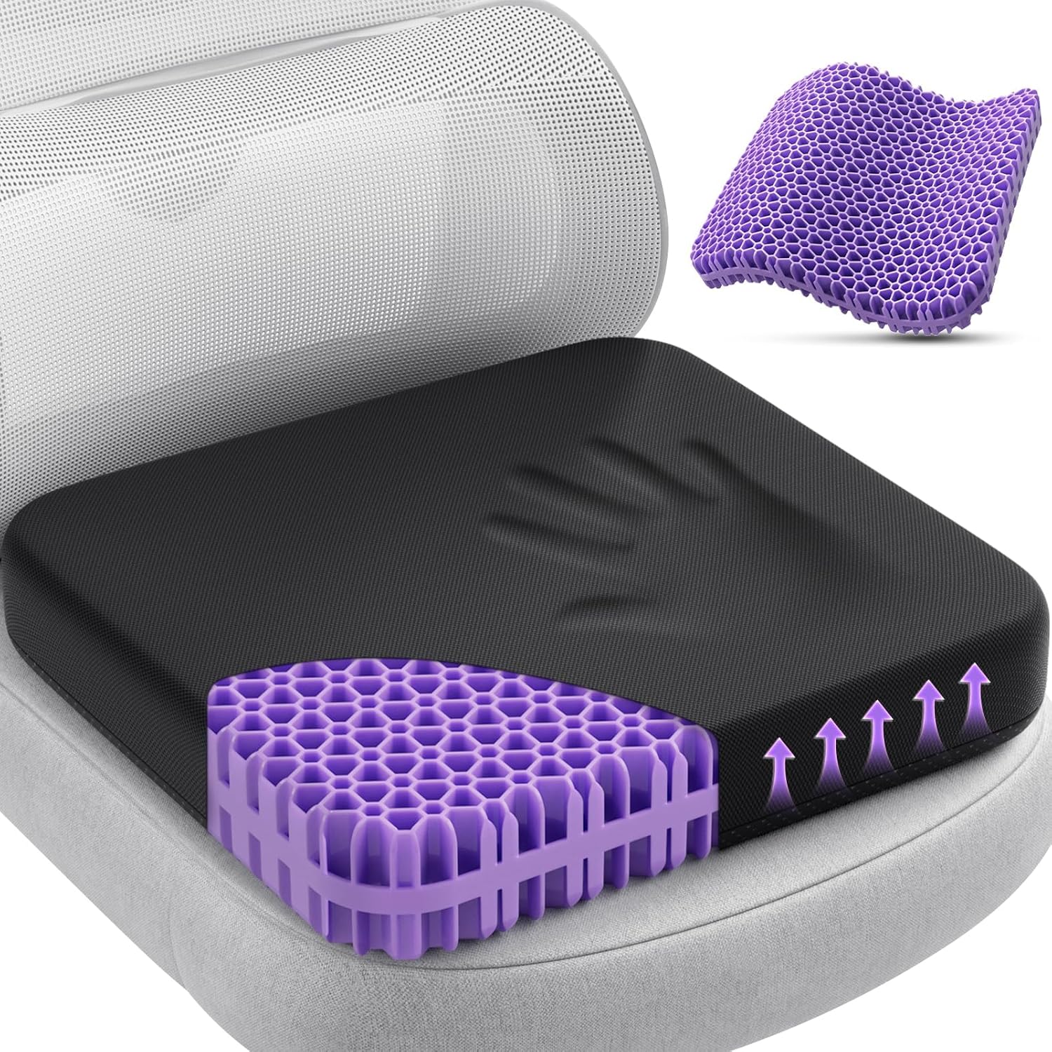 TushGuard Gel Seat Cushion for Long Sitting, 