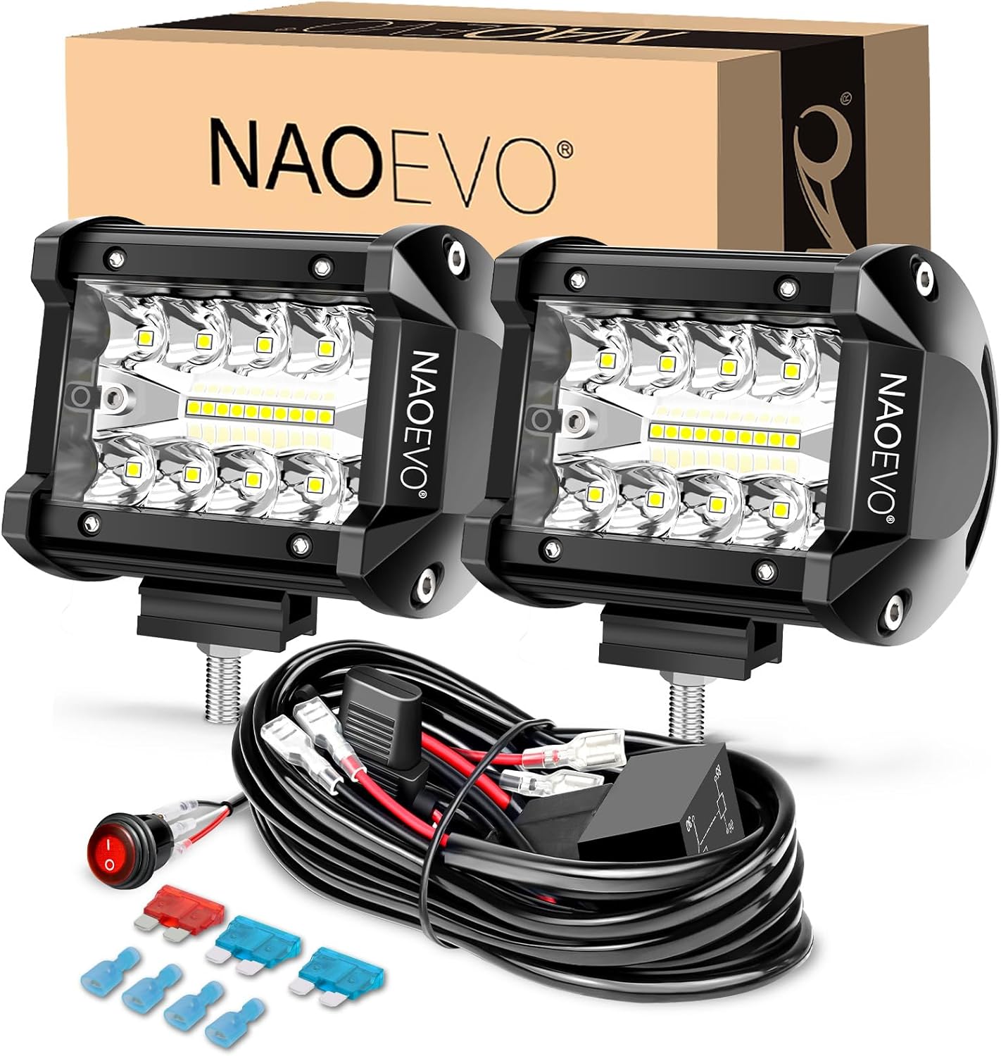 NAOEVO 4 Inch LED Pod Lights,