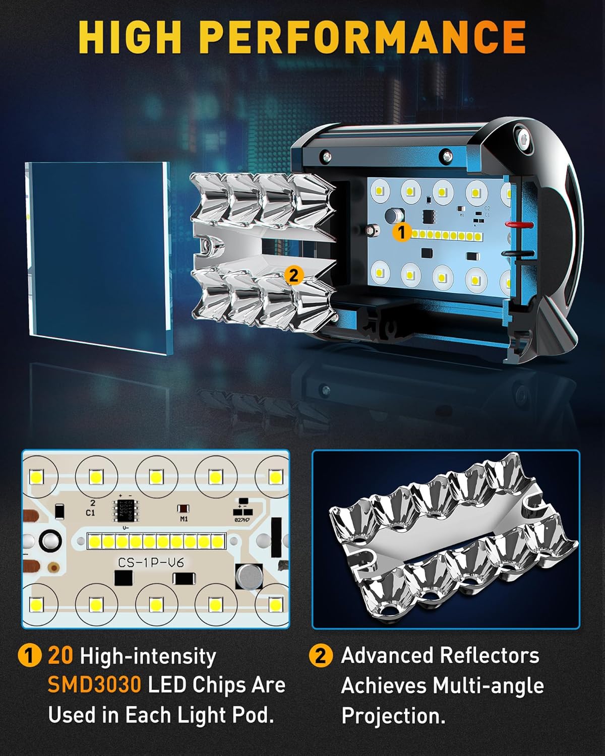 NAOEVO 4 Inch LED Pod Lights,