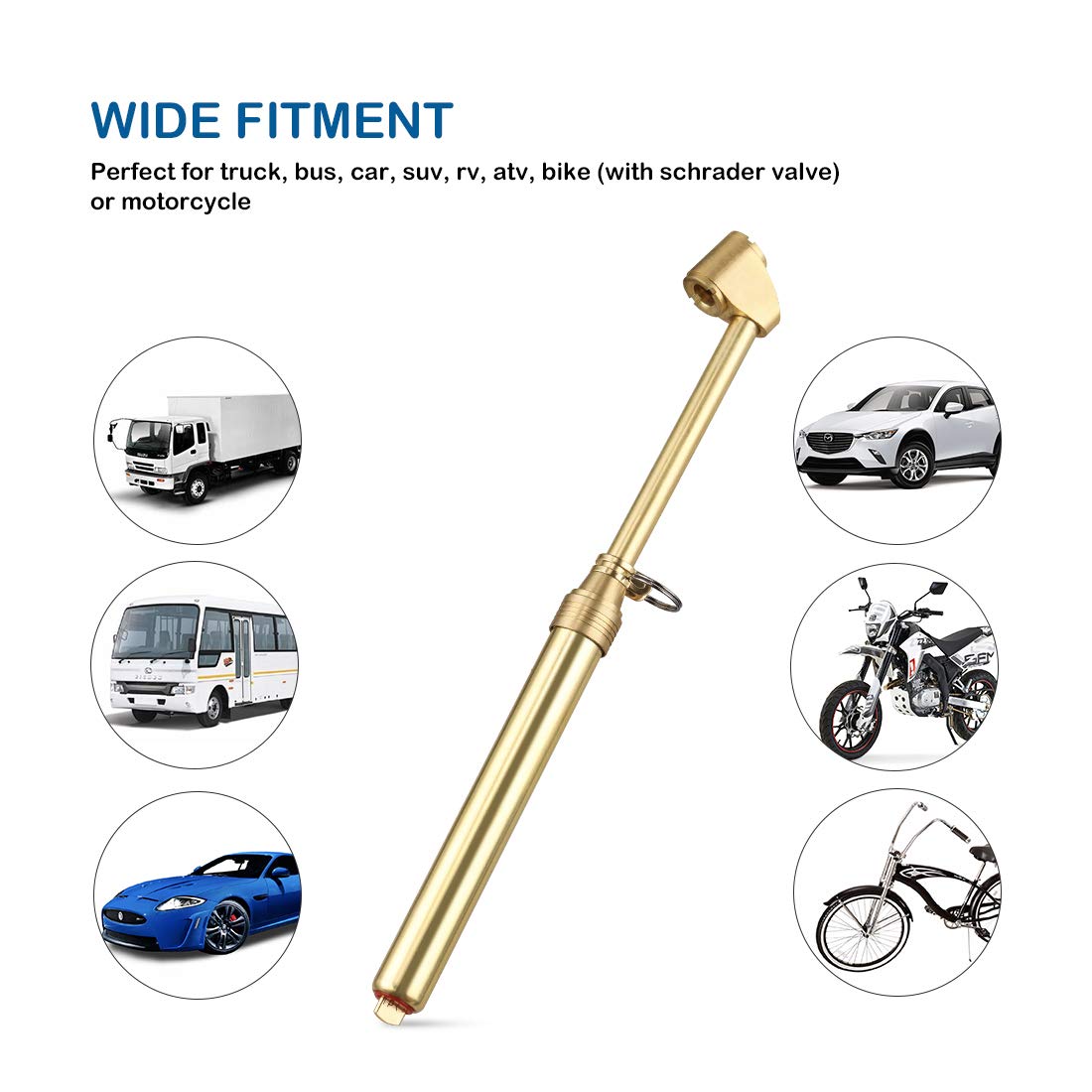 2-Pack Dual Head Tire Pressure Gauge