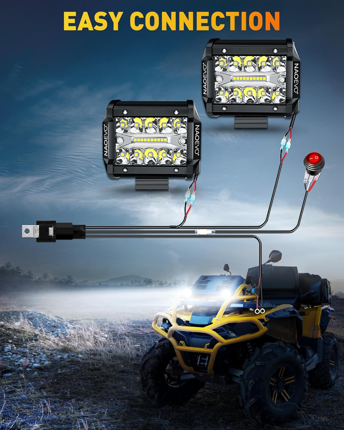 NAOEVO 4 Inch LED Pod Lights,