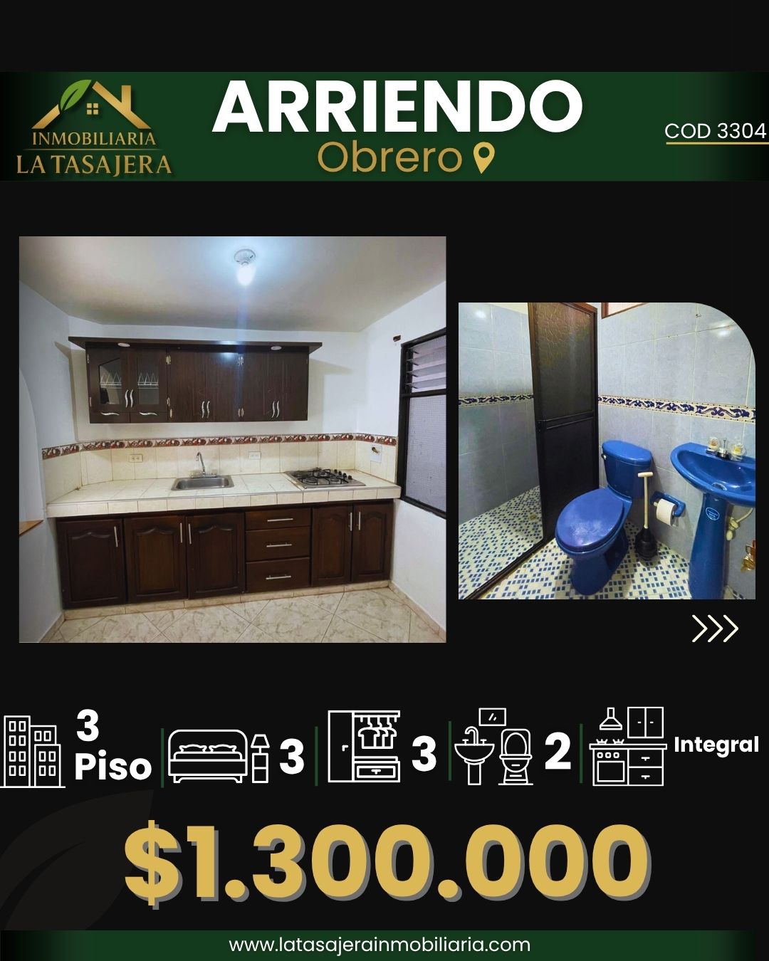 Apartamento en Arriendo - Obrero