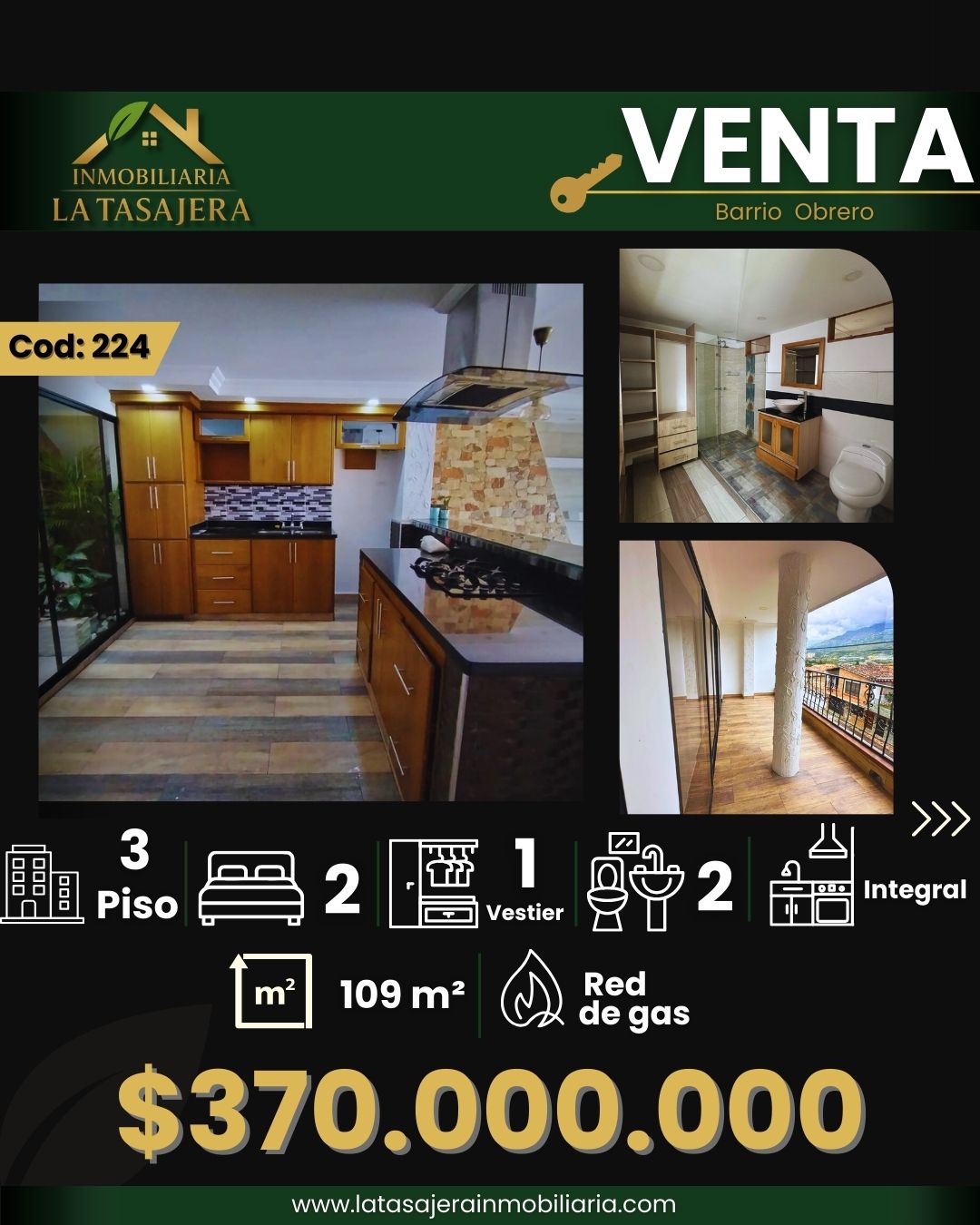 Apartamento en venta Barrio Obrero