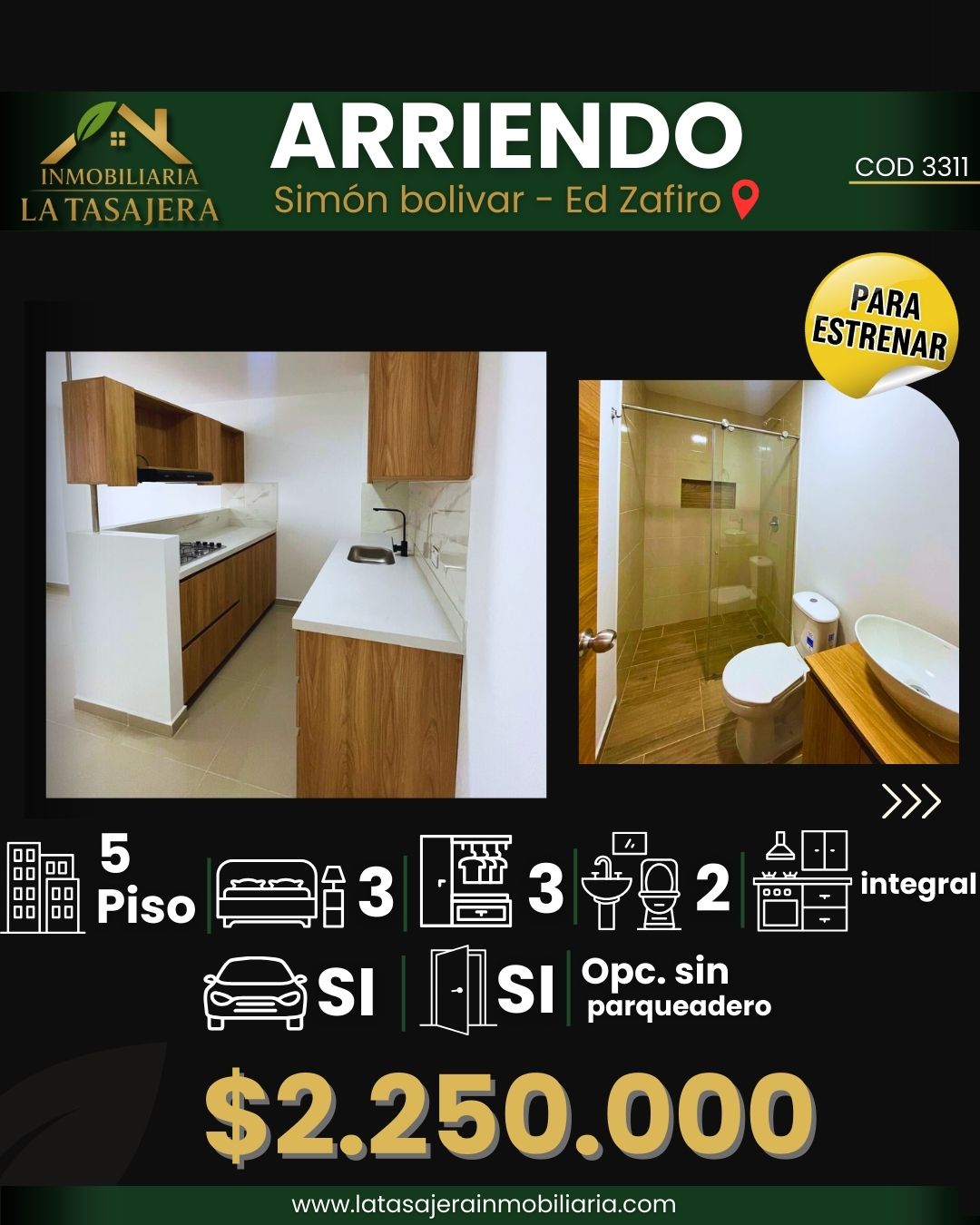 Apartamento en arriendo Simón Bolívar