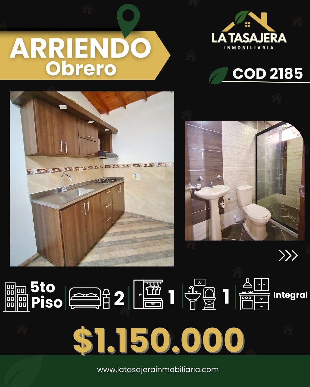 Apartamento en arriendo obrero