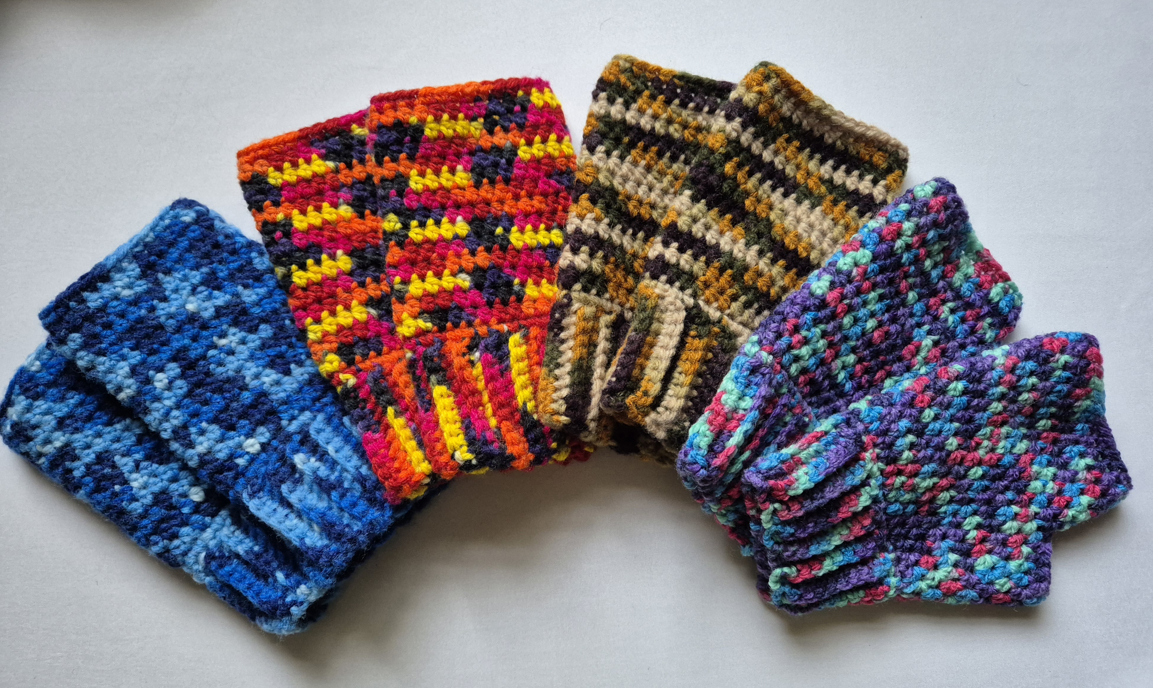 Handmade Colourful Fingerless Gloves