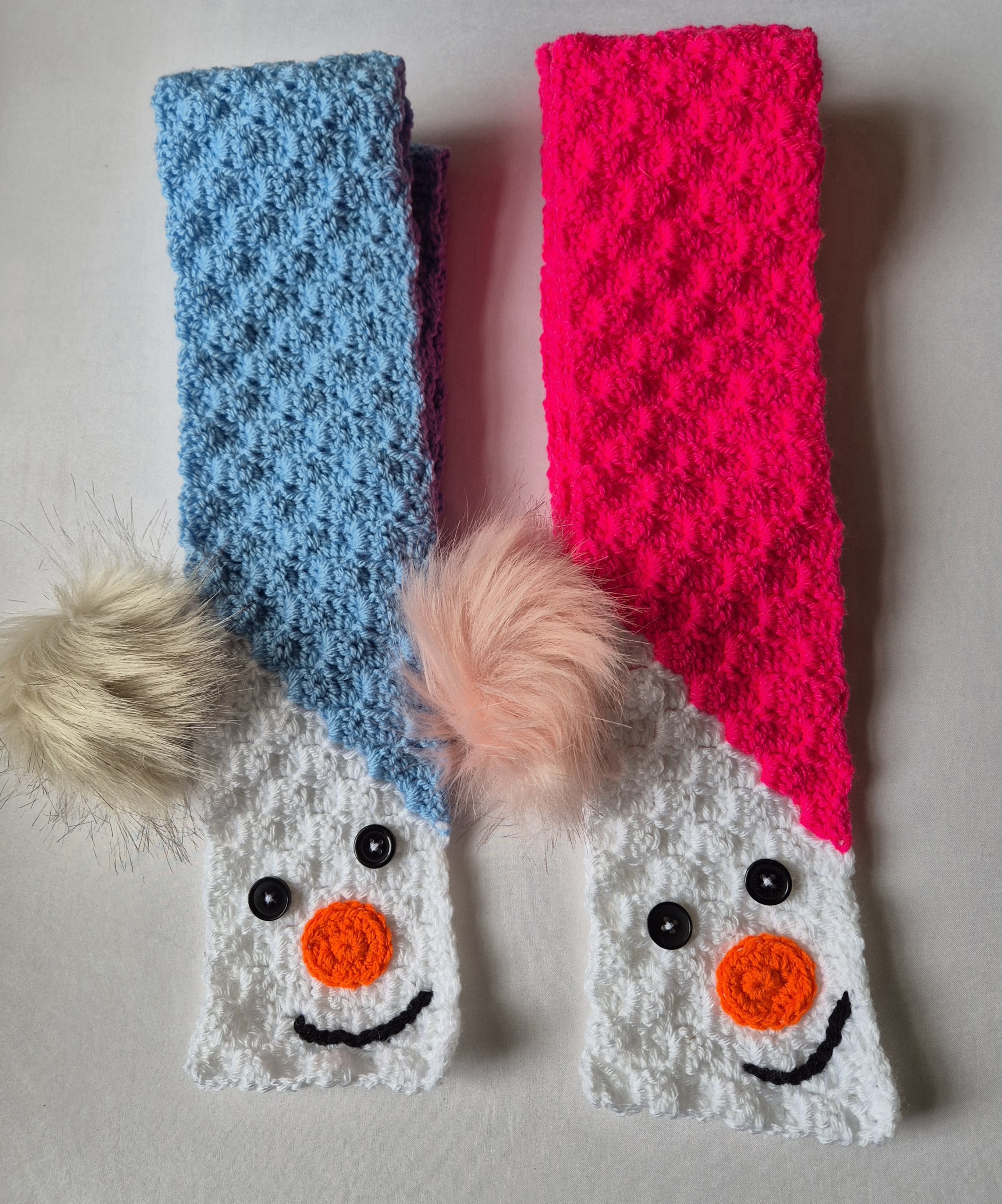 Crocheted Snowman Scarf {4-8 yrs)