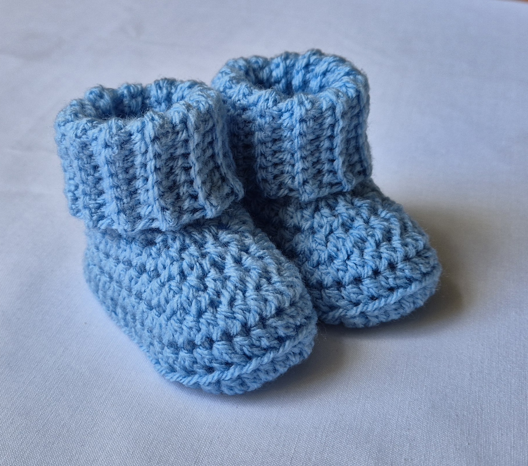 Handmade Blue Baby Booties