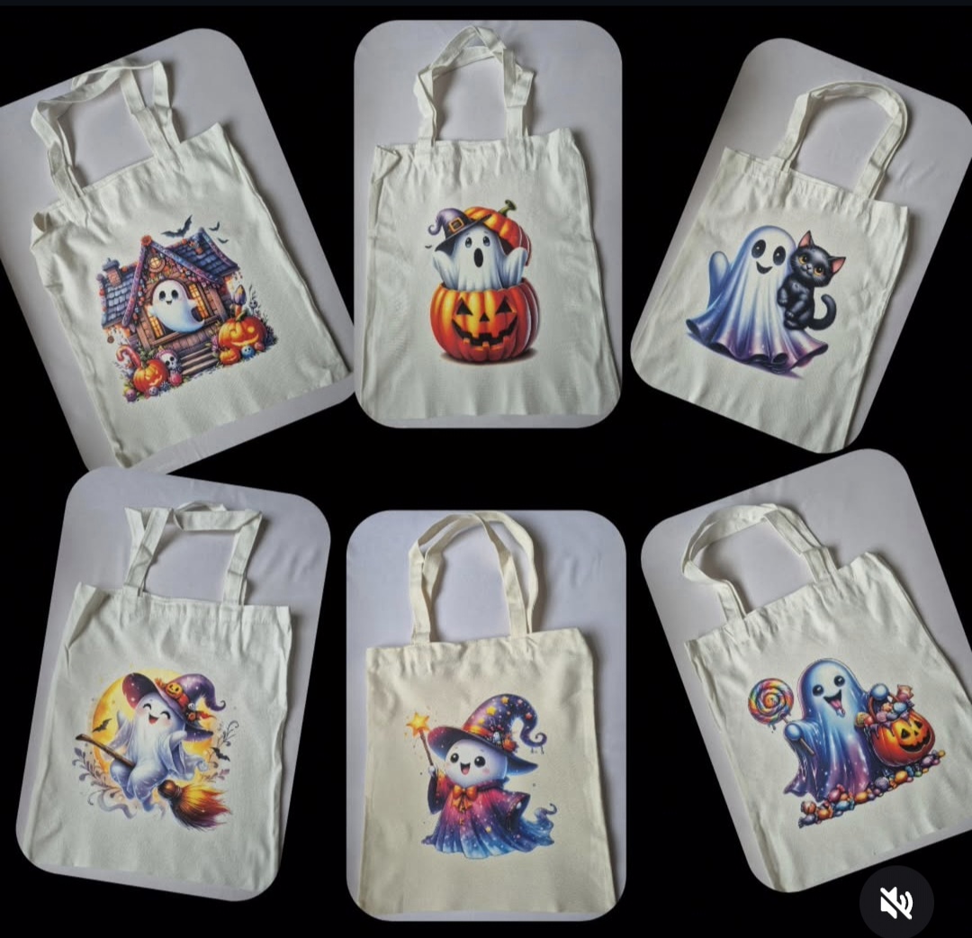 Halloween Ghost Tote Bags
