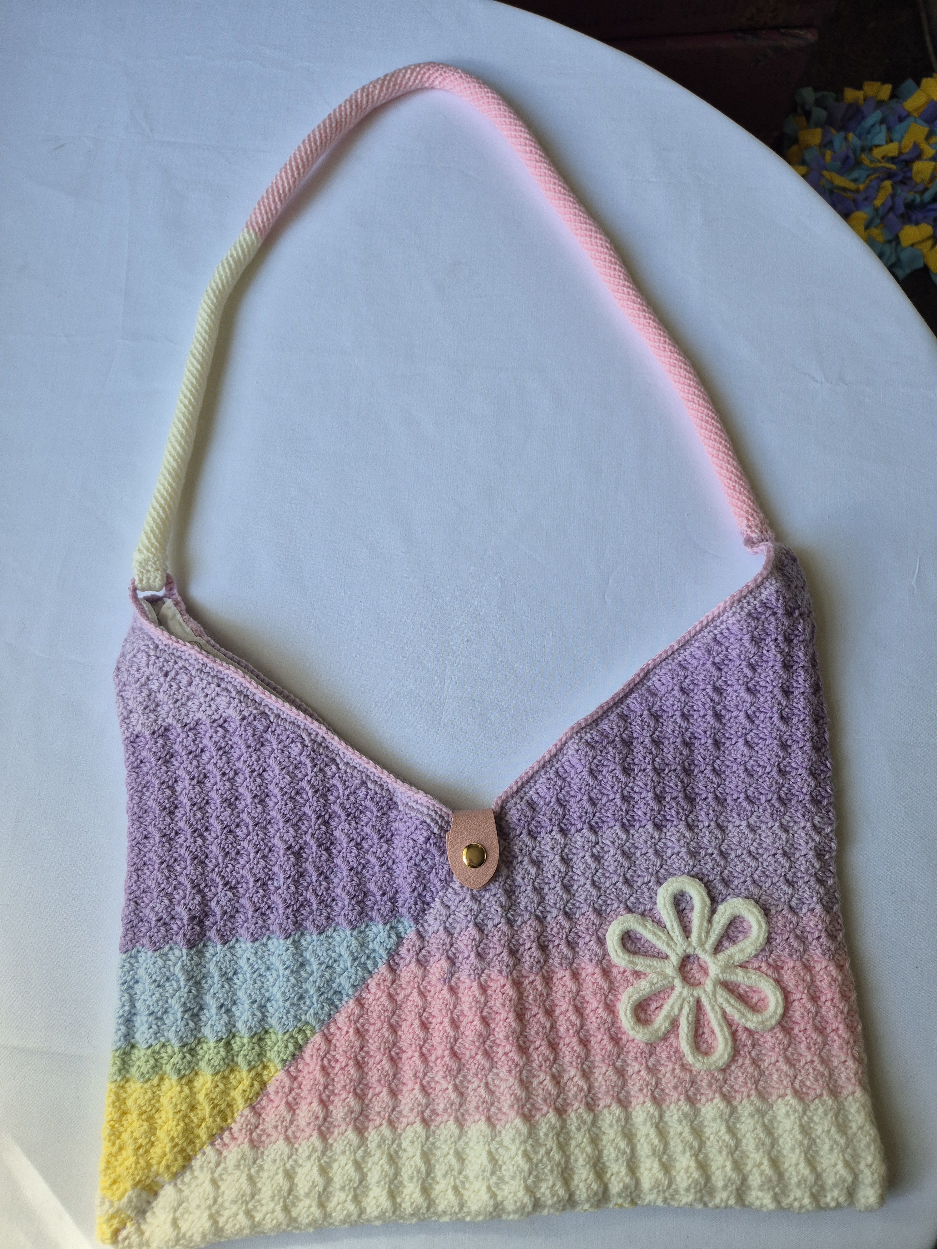 Handmade Pastel Crochet Bag