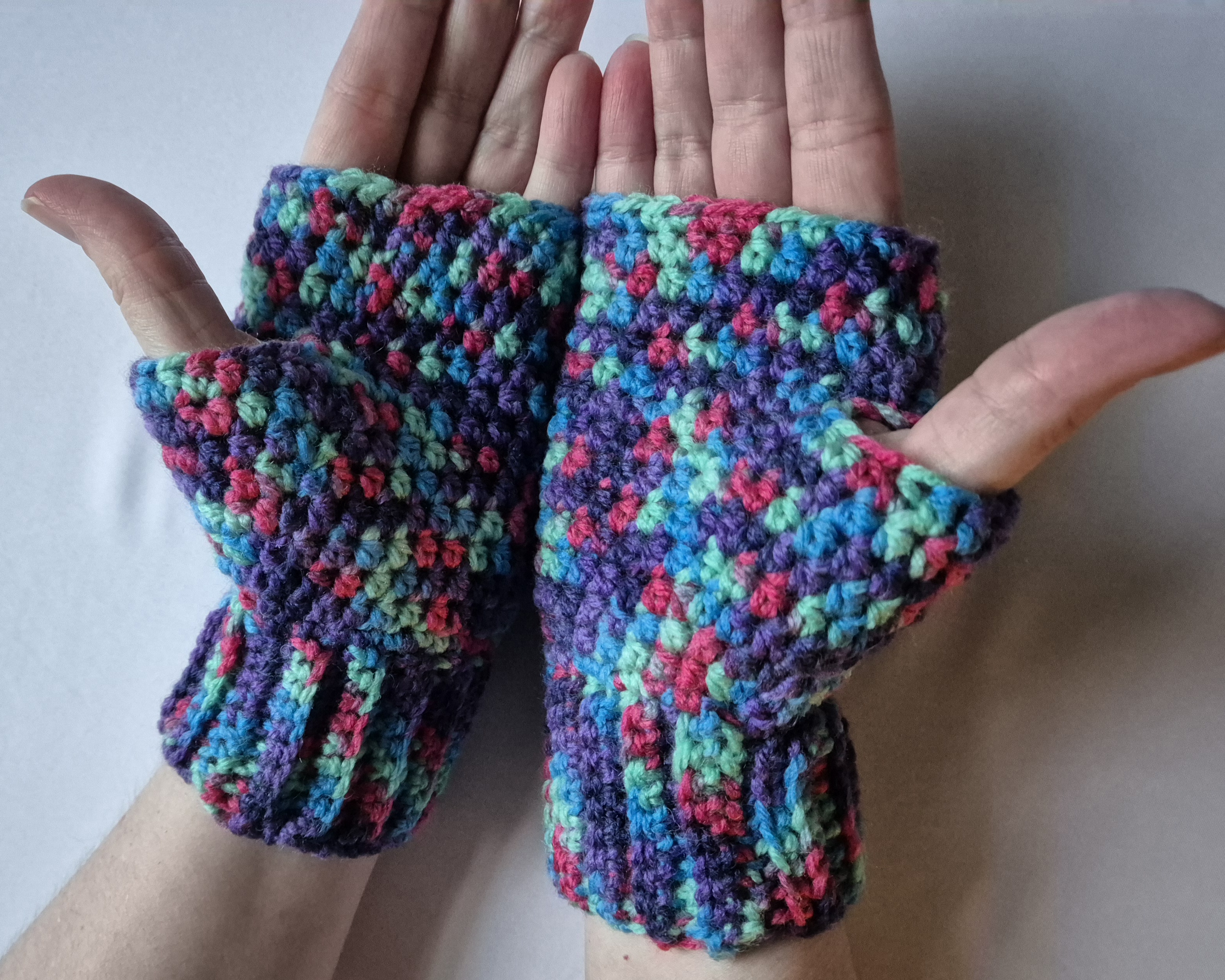 Handmade Colourful Fingerless Gloves