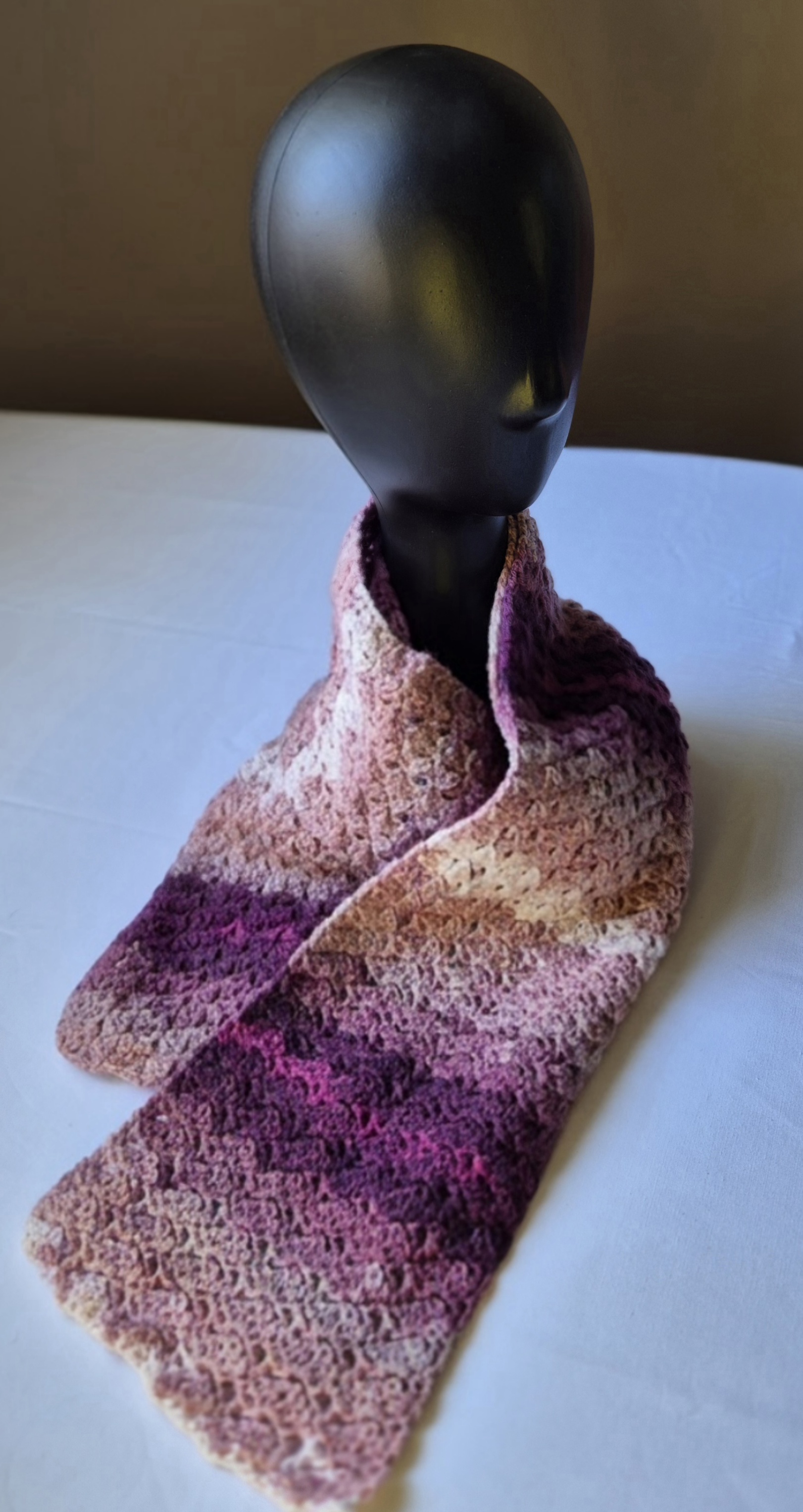 Handmade Purple Crochet Scarf