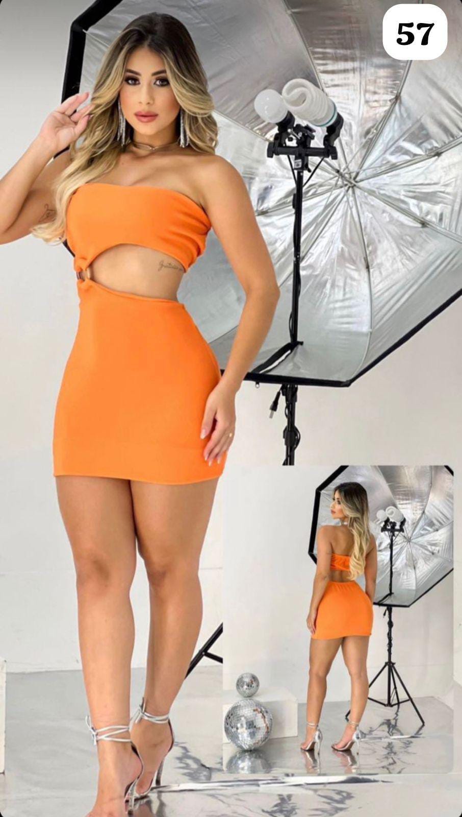 Vestido Curto Laranja