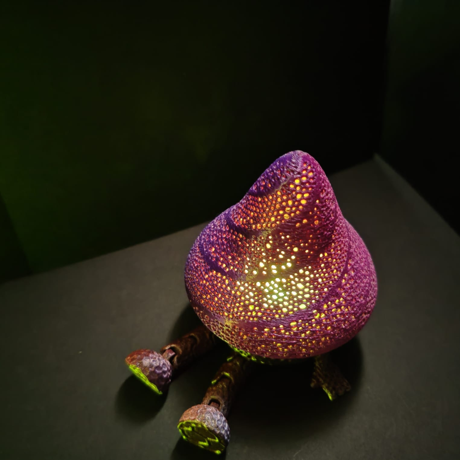Colourful Fantasy Articulated Mushroom Figurine