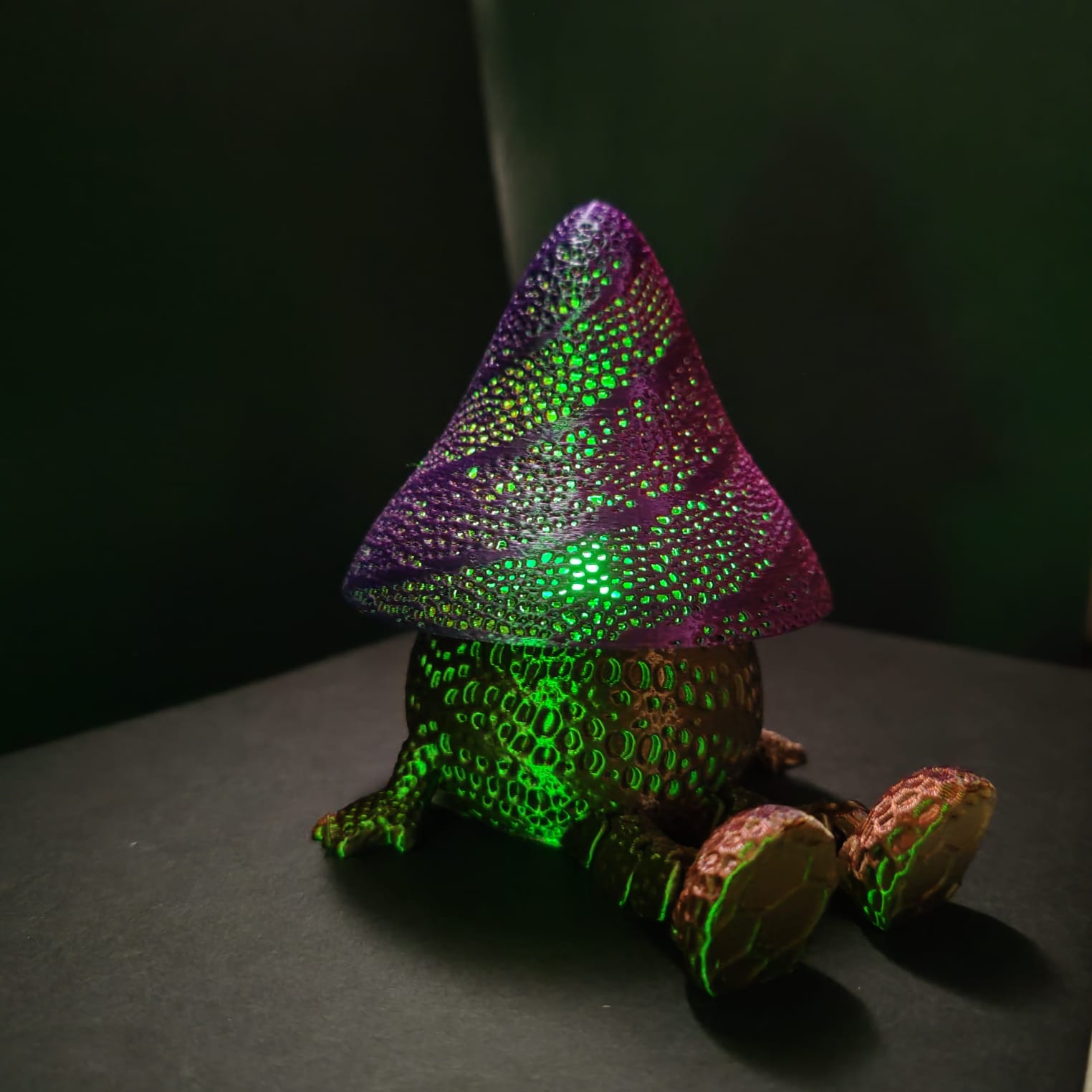 Colourful Fantasy Articulated Mushroom Figurine