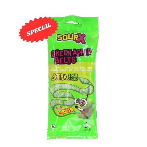 SourX Green Apple Belts, 3.5 oz