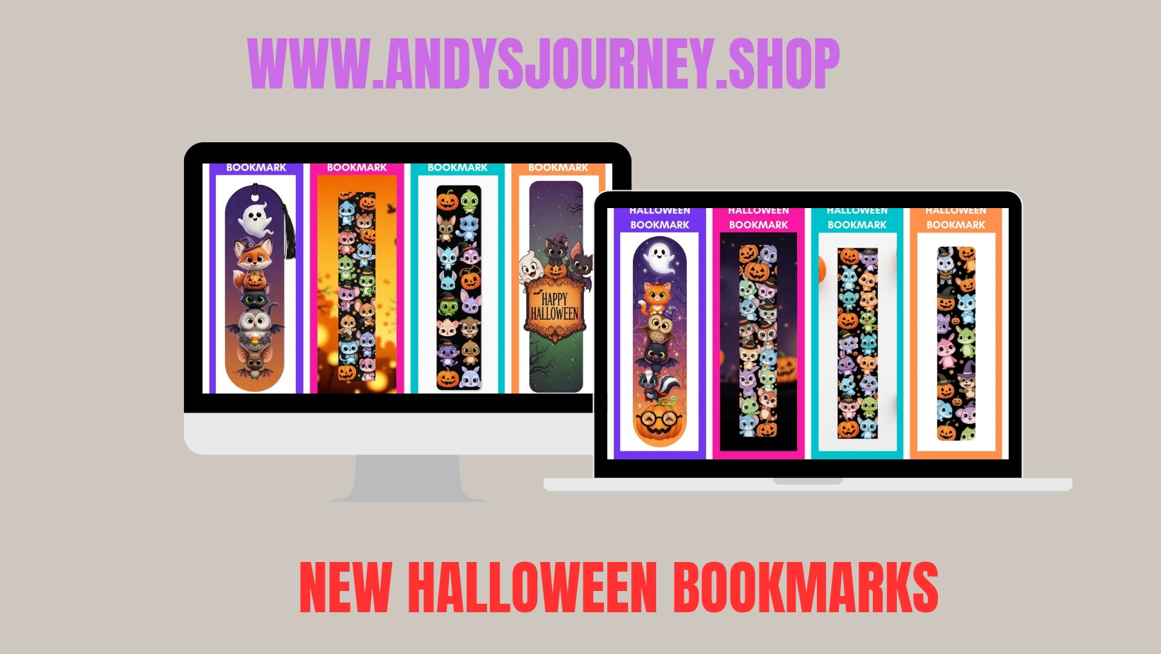 8 Halloween Printable Bookmarks