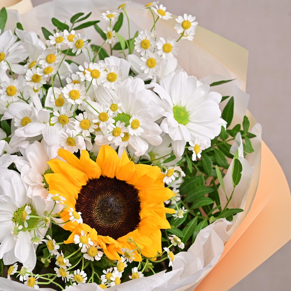 Sunflower and Daisy Bouquet