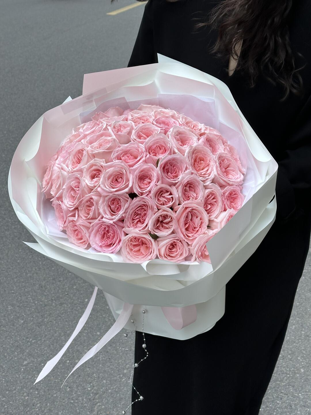 51 pcs Pink O'Hara Roses