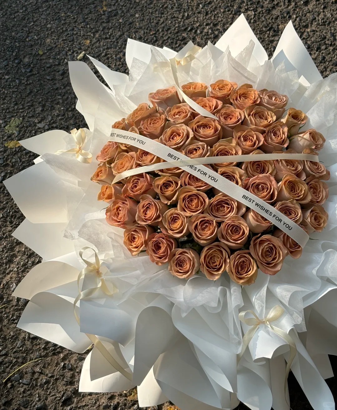 51 pcs Cappuccino Rose Bouquet