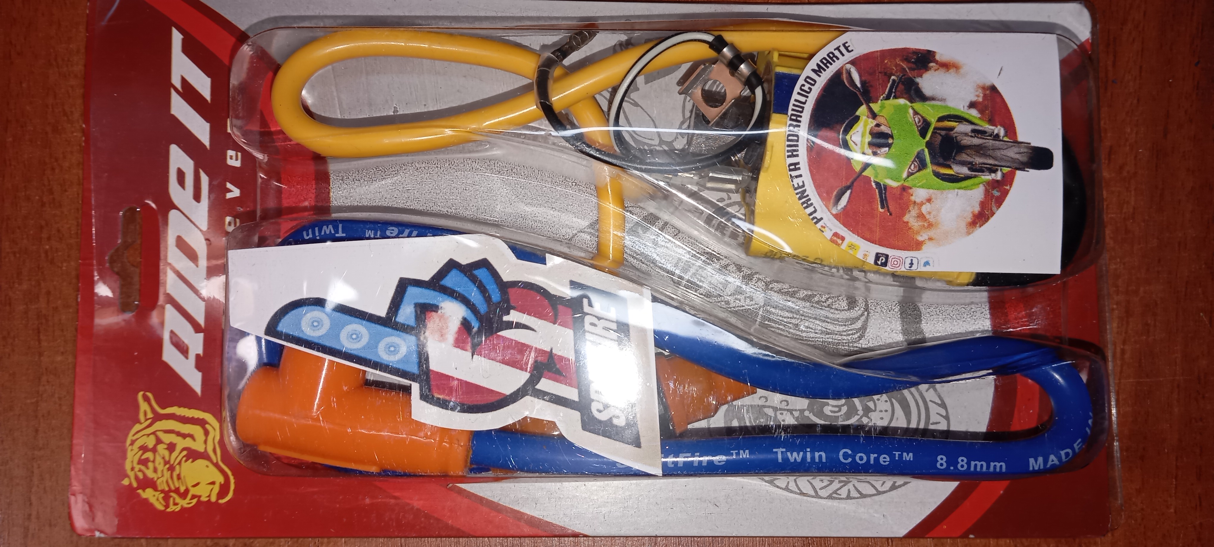 bobina de encendido moto marca planeta mas cable de alto flujo Racing splitfire azul