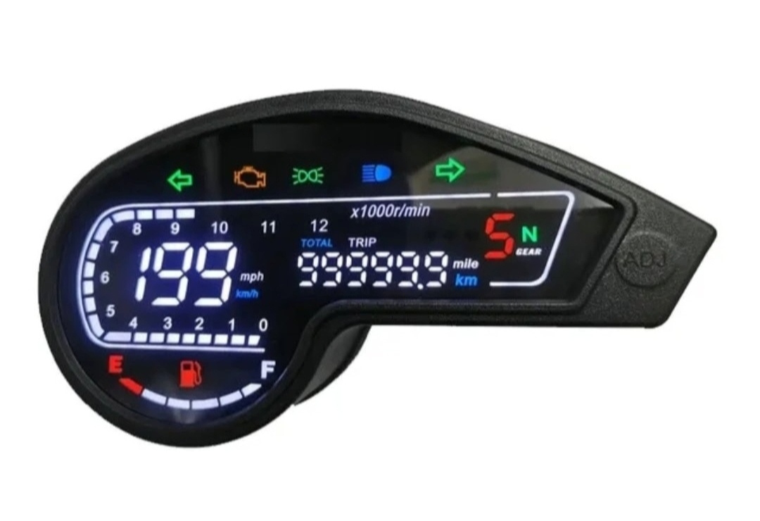 Velocímetro digital para motocicleta xr 190 monocromático