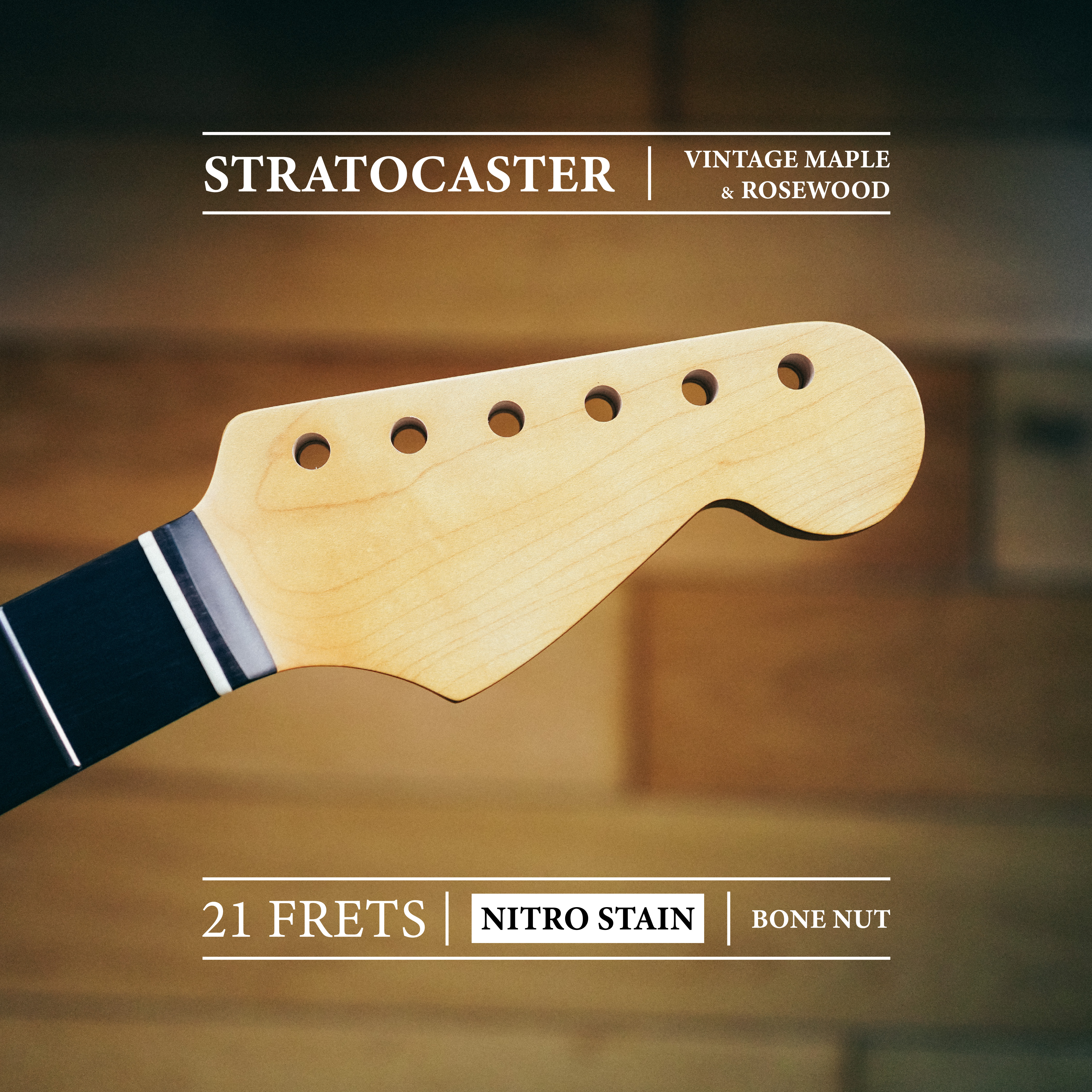 Stratocaster Neck – Vintage Maple & Rosewood