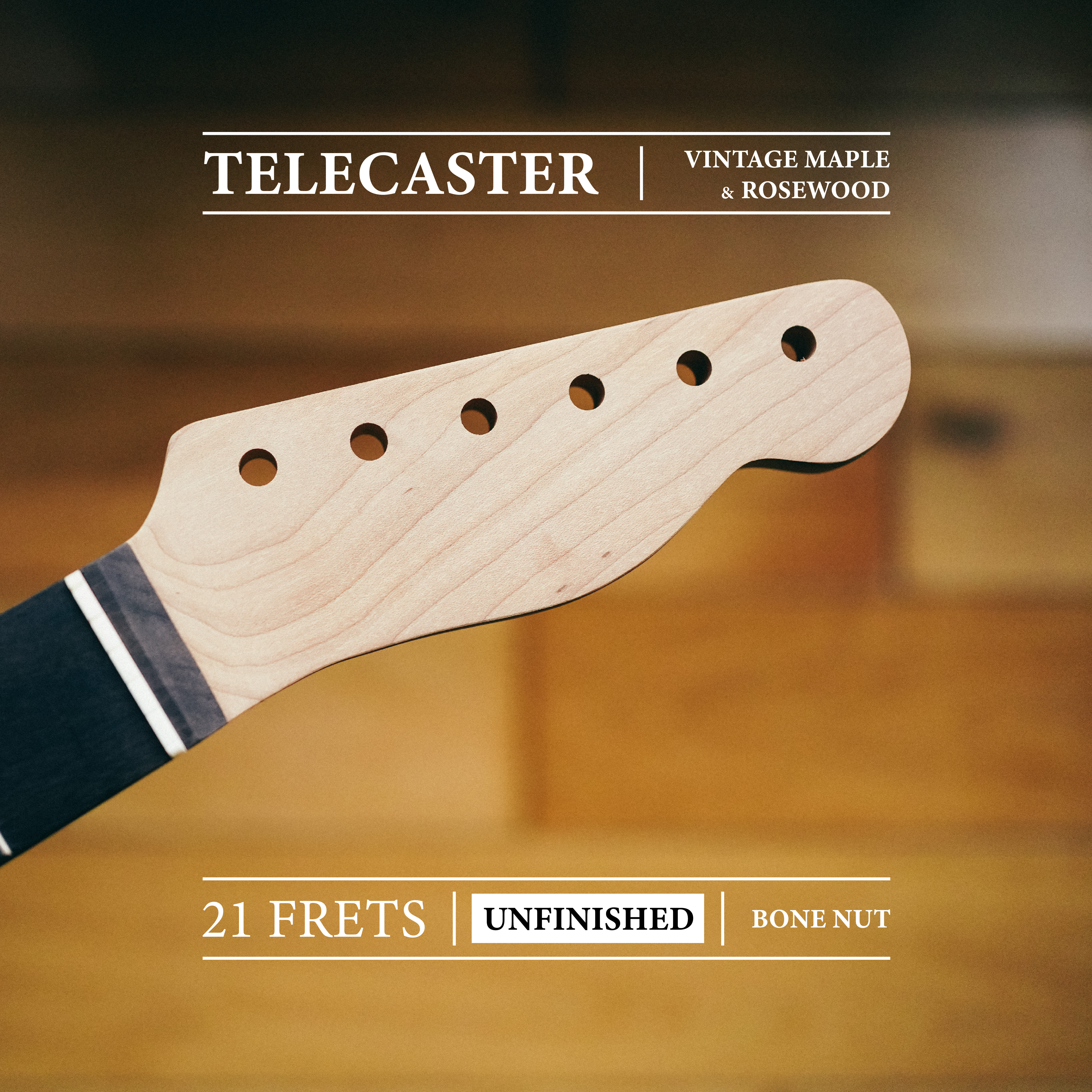 Telecaster Neck – Roasted Maple & Rosewood