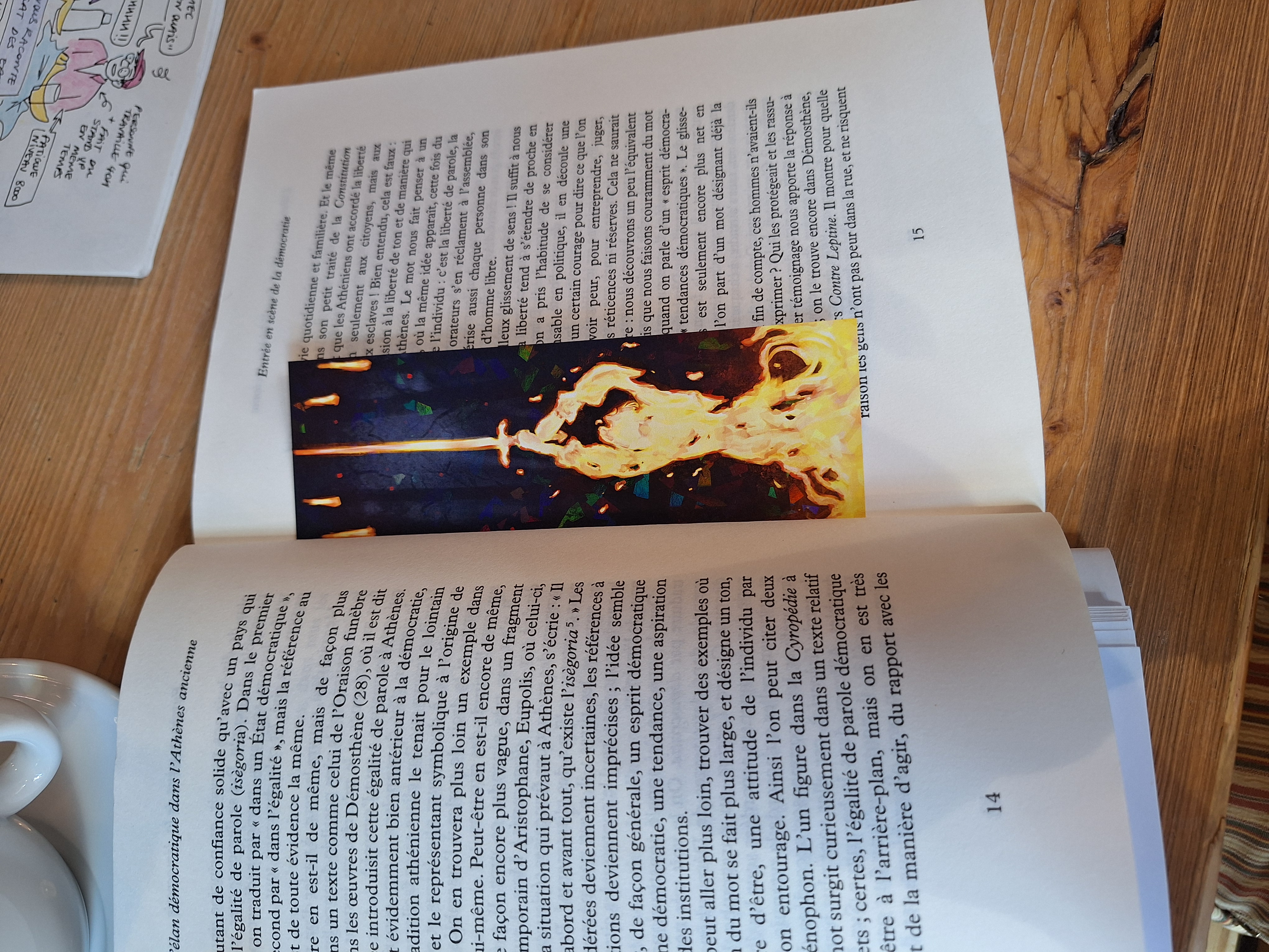 NEE PAR LES FLAMMES - IMPRESSION MARQUE-PAGES BRILLANT