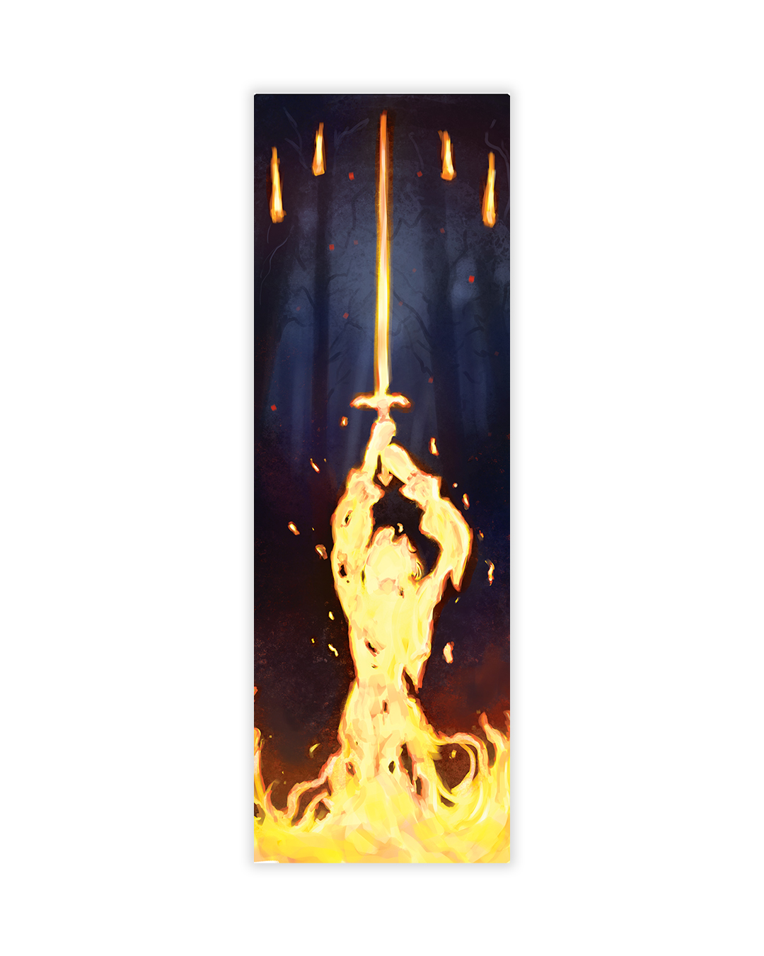 NEE PAR LES FLAMMES - IMPRESSION MARQUE-PAGES BRILLANT