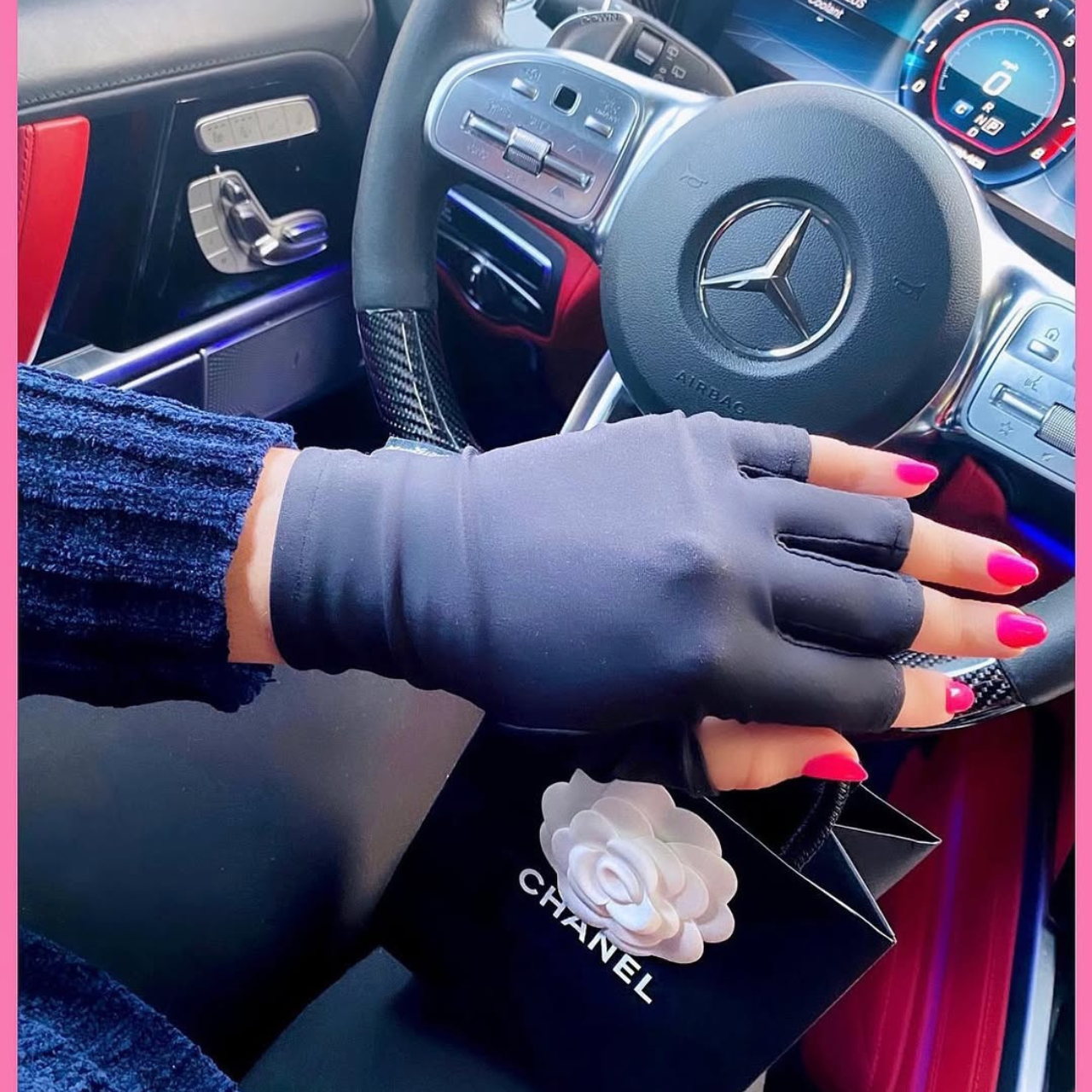 Guantes cortos ManiGlovz | UPF 50+ para manicuras y más