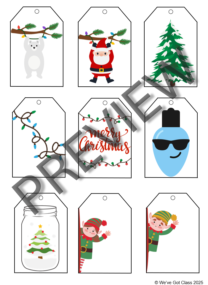 Christmas Gift Tags (Printable)