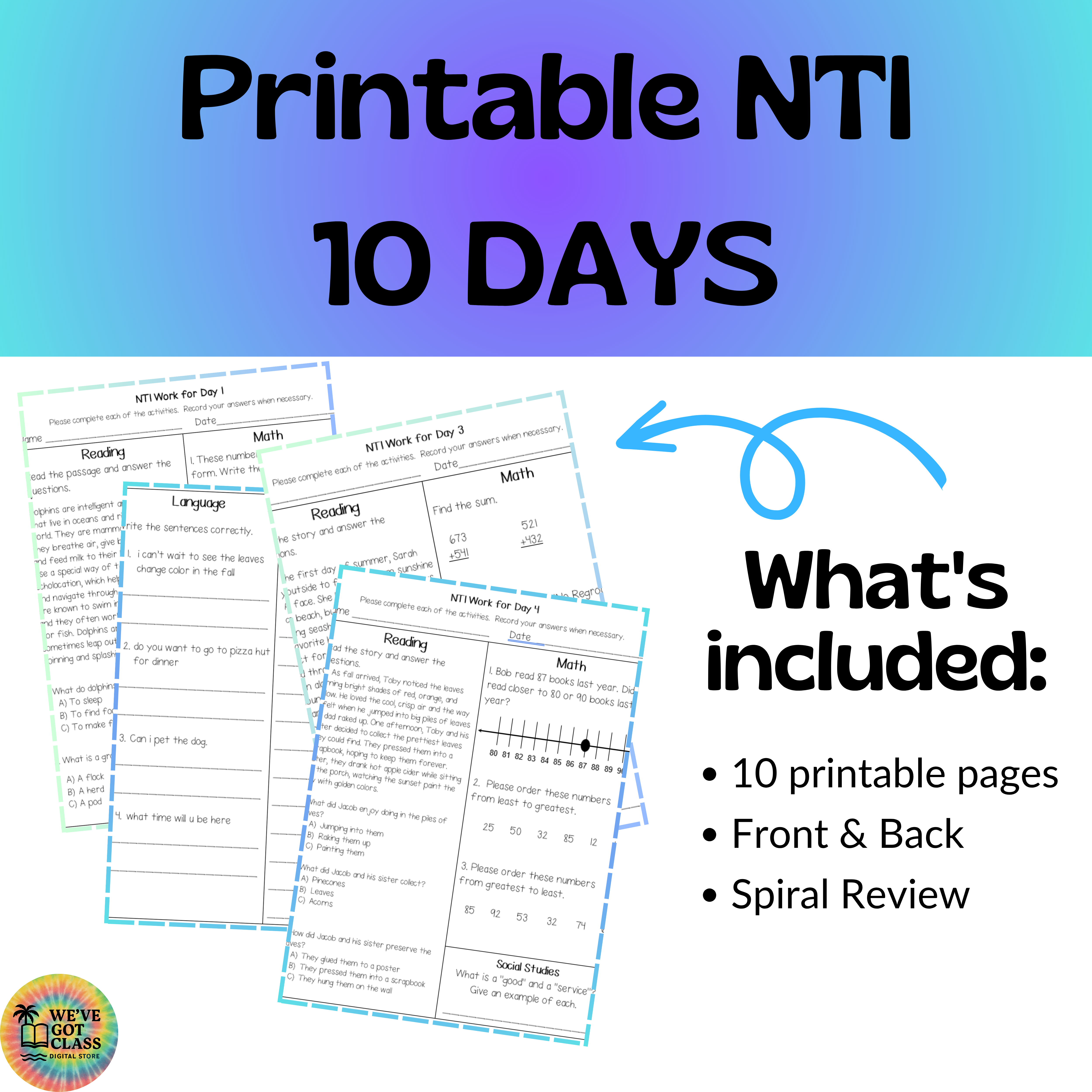 Review Work (10 Days)