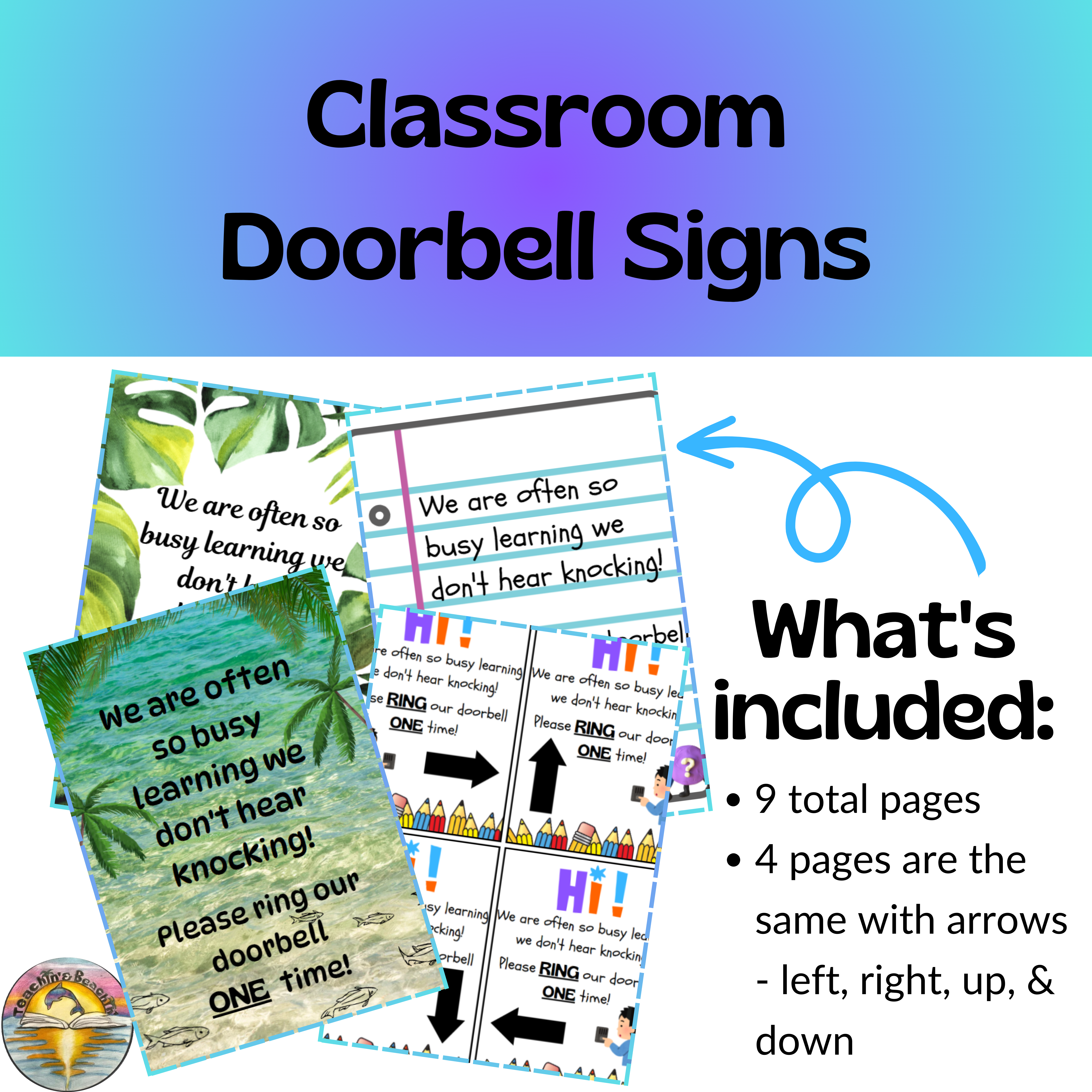 Classroom Doorbell Signs