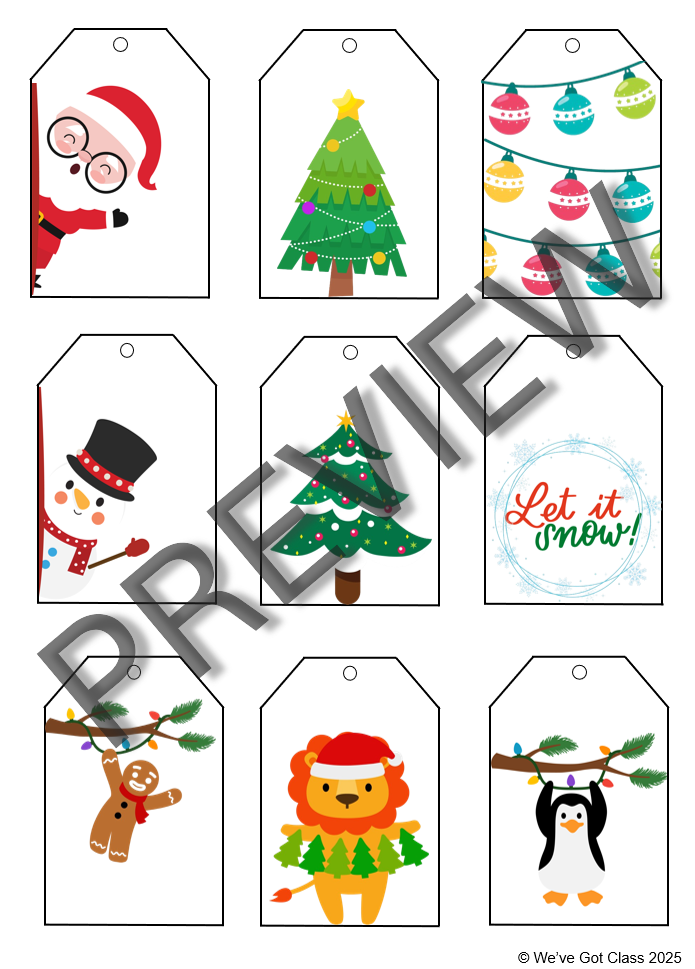 Christmas Gift Tags (Printable)