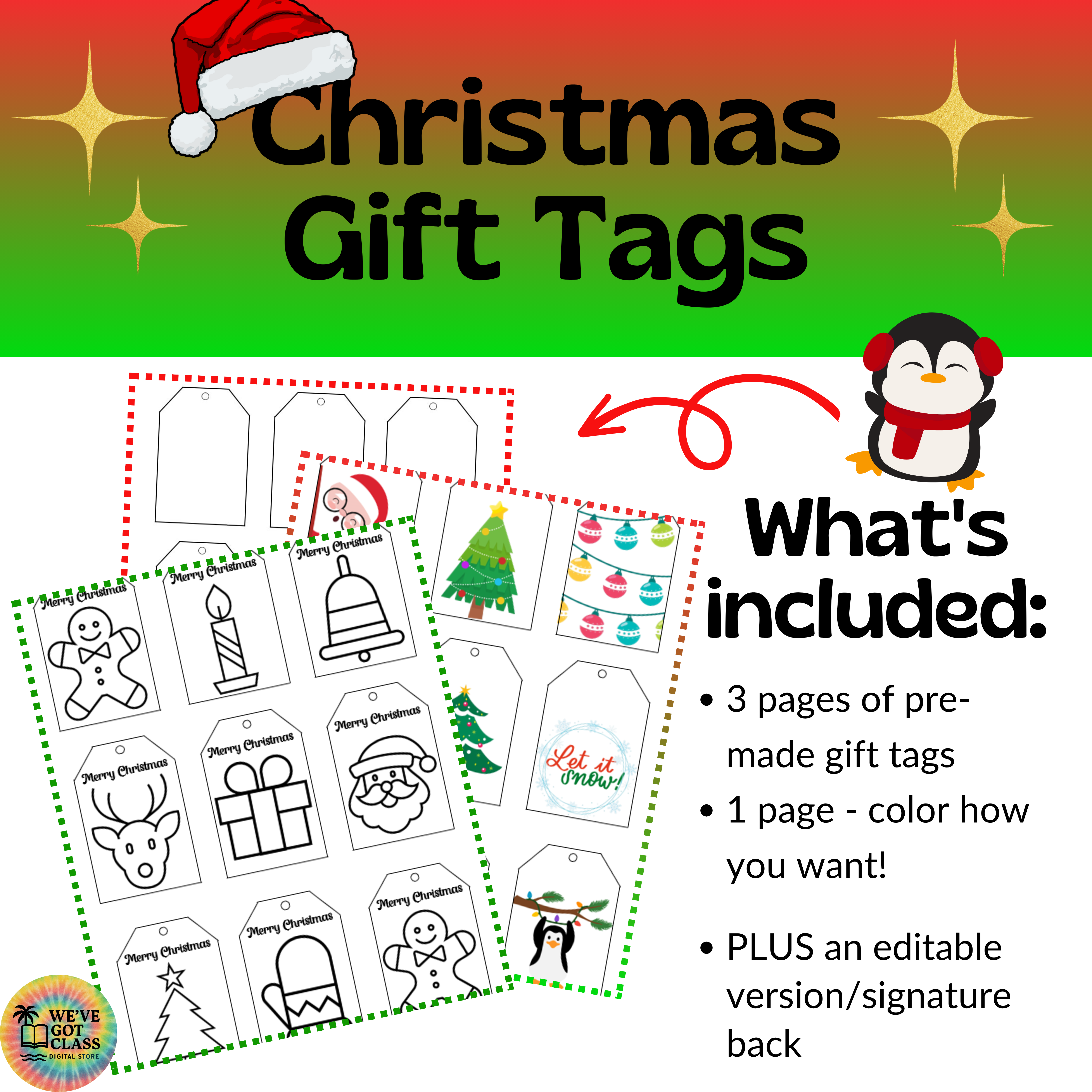 Christmas Gift Tags (Printable)