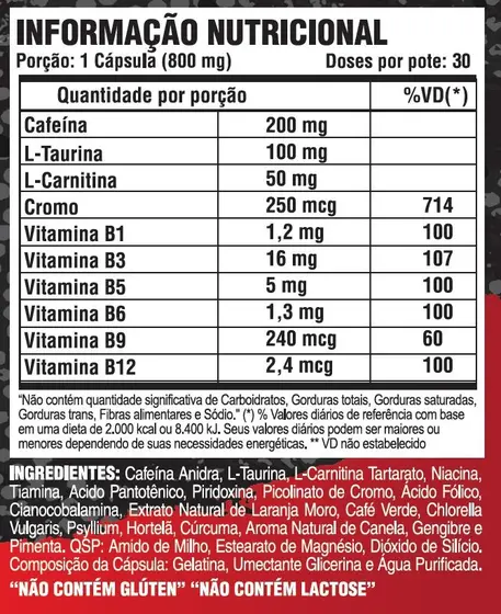 Lipo 6 Black Ultra 60 cápsulas