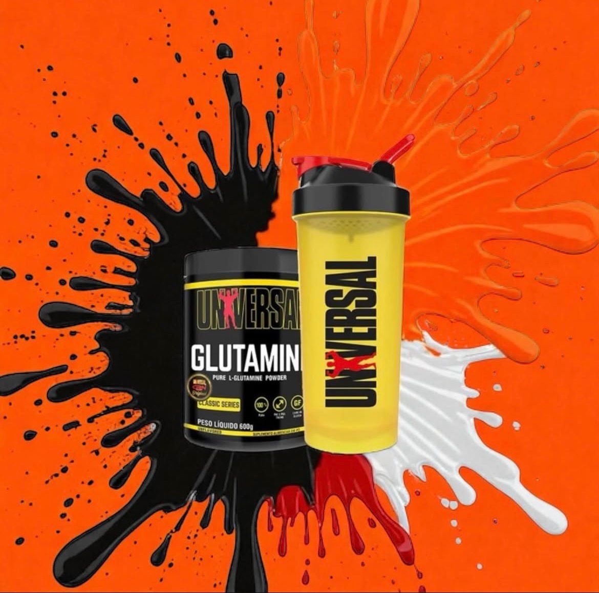 Glutamina Universal 300grs + Coqueteleira de Brinde