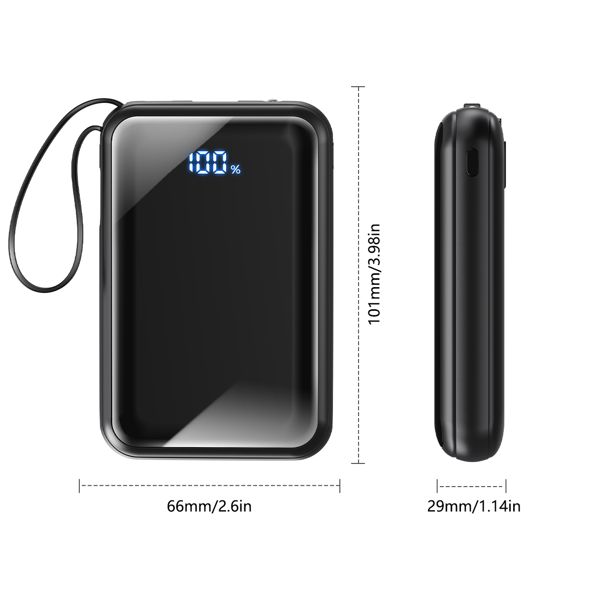 【22000mAh大容量 4つのケーブル内蔵】モバイルバッテリー 22000mAh 大容量 軽量 小型 防災ライト 5台同時充電 iPhone/Type-Cケーブル内蔵 急速充電 LED残量表示 スマホ充電器 iPhone17 PSE認証