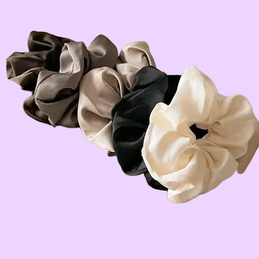 Satin Hair Scrunchies Set