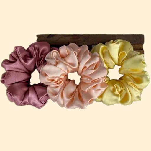 Satin Hair Scrunchies Set