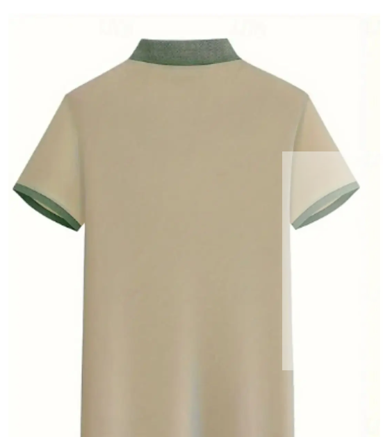 FALAK Men Cotton Blend Regular Fit Solid Polo T Shirt ( Beige )